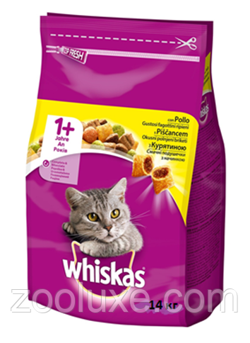 Whiskas з куркою 300 г — корм для кішок Віскос