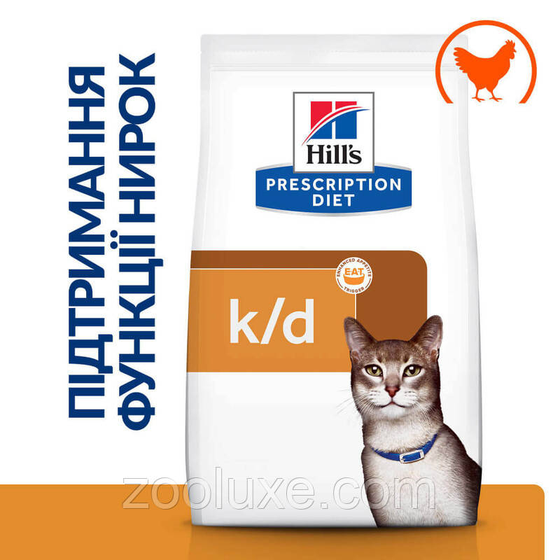 Hill's Kidney Care k/d Chicken 1,5 кг - корм для котів з куркою Hills