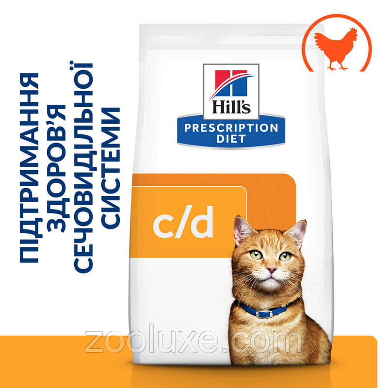 Hill's Urinary Care c/d Multicare Chicken 1,5 кг - корм для дорослих котів з куркою