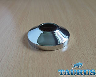 Круглий об'ємний декоративний фланець D64/висота 18 мм хром, внутрішній розмір 3/4" (d25 мм)