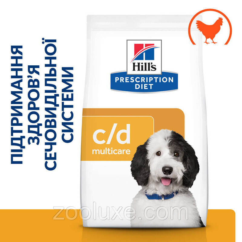 Hill's Prescription Diet Urinary Care c/d Multicare Chicken 4 кг - лікувальний корм для собак