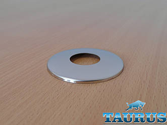 Круглий декоративний фланець-чашка D67/висота 5 мм із нержавіючої сталі, внутрішній розмір 3/4" (d26 мм)