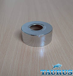 Круглий високий декоративний фланець D62/висота 25 мм, внутрішній розмір 3/4"z (d26 мм). Латунь, хром.