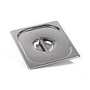 Гастрономічна ємність з кришкою з нержавіючої сталі 32.5х26.5х15см для кафе магазину фастфуду GN1/2, фото 6