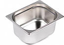 Гастрономічна ємність з кришкою з нержавіючої сталі 32.5х26.5х15см для кафе магазину фастфуду GN1/2, фото 5