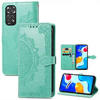 Чохол Vintage для Xiaomi Redmi Note 11 / Note 11S книжка з візитницею Бірюзовий