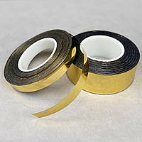 Декоративная клейкая лента самоклеющаяся зеркальная золотистая (толщина: 0,12 мм) 200мм