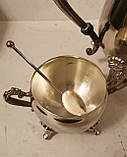 Вінтажний чайний сервіз із латуні зі срібним покриттям, фото 2