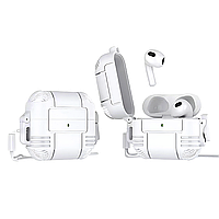 Защитный чехол для наушников AirPods PRO с защёлкой, (white)