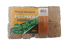 Жмых прессованный Fishka 300г - 8 кубиков - Горох