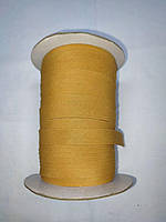 Косая бейка хлопчатобумажная 15 мм Цвет желтый желток