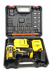 Шуруповерт акумуляторний у валізці з набором насадок 25V/2 акумулятора по 8800 Mah.