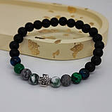 Браслетик з оніксу, соколиного ока, малахіту і яшми, фото 3