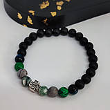 Браслетик з оніксу, соколиного ока, малахіту і яшми, фото 4