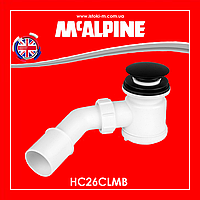 Сифон для душового піддону клік-клак чорний матовий з верхнім очищувальним елементом HC26CLMB McAlpine