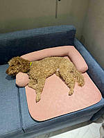 Лежанка на диван для котов и собак Розовая