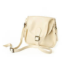 Сумка жіноча через плече з якісної штучної шкіри, стильна сумочка, Молочний