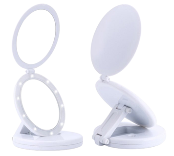 Складне дзеркало Eclipse Large LED Mirror 5X212 зі збільшенням та підсвічуванням | Дзеркало настільне косметичне