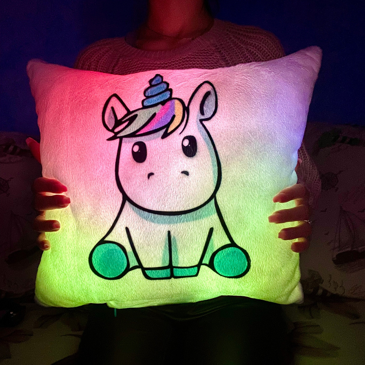 Подушка-нічник Little Unicorn — подарунок для хлопчика та дівчинки — подушка з Юнікорном єдиноріжка