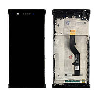 Экран (дисплей) Sony Xperia XA1 Plus G3416 G3412 G3426 G3421 G3423 + тачскрин черный оригинал Китай с рамкой