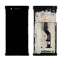 Екран (дисплей) Sony Xperia XA1 Plus G3416 G3412 G3426 G3421 G3423 з тачскріном чорний оригінал Китай із рамкою