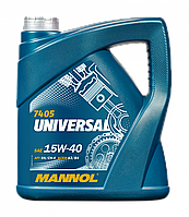 MANNOL Universal 15W-40 7405 4Л Минеральное моторное масло, для бензиновых и дизельных двигателей