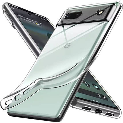 Ультратонкий 0,3 мм чохол для Google Pixel 6a (на піксель 6а) прозорий, фото 1