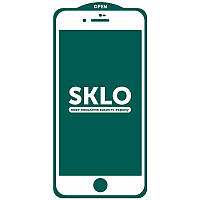 Закаленное защитное стекло SKLO 5D 9H Full Glue для Apple iPhone 7 / 8 (4.7") (тех.пак) Белый