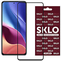 Закаленное защитное стекло SKLO 3D Full Glue для Xiaomi Redmi K40 / K40 Pro / K40 Pro+ / Poco F3 | толщина 0.33 мм Черный