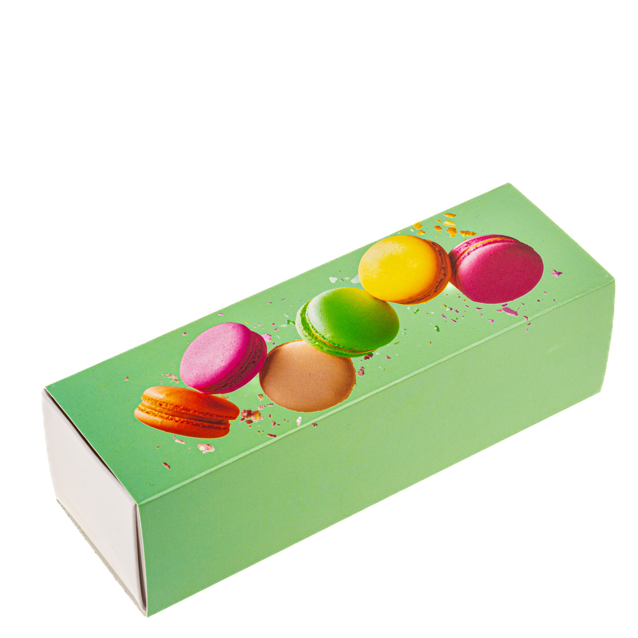 Коробка 175х55х50 для макаронс без вікна, зелена, фото 1