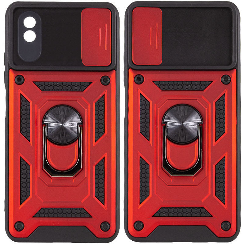 Протиударний чохол Camshield Serge Ring для Xiaomi Redmi 9A | Броньований з кільцем-підставкою Червоний, фото 1