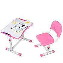 Зростаюча дитяча парта і стілець стільчик для дівчинки Cubby Olea Pink рожевий для школярів і дошкільнят, фото 5