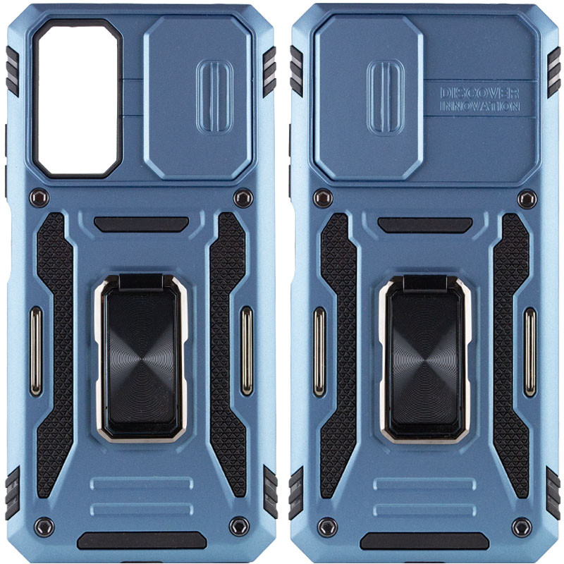 Протиударний чохол Camshield Army Ring для Xiaomi Redmi Note 11 (Global) / Note 11S | Броньований з кільцем-підставкою Блакитний /, фото 1