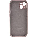 Чохол Silicone Case Full Camera Protective (AA) для Apple iPhone 14 (6.1") Сірий / Lavender, фото 2