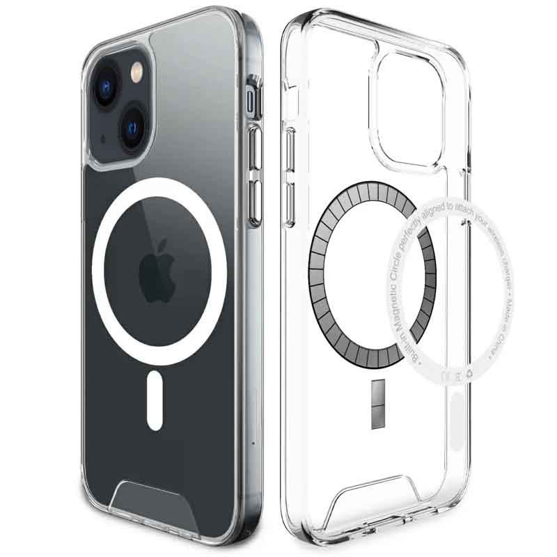Кришталево прозорий чохол Space Case with MagSafe для Apple iPhone 15 (6.1") | TPU+PC Прозорий