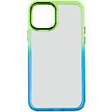 Чохол TPU+PC Fresh sip series для Apple iPhone 14 (6.1") Бірюзовий / Лимонний, фото 2
