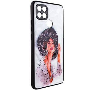 TPU+PC чохол Prisma Ladies для Oppo A15s / A15 з креативним принтом Girl in a hat