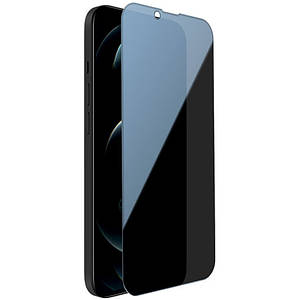 Загартоване захисне скло Privacy 5D Matte Full Glue для Apple iPhone 14 Pro (6.1") | завтовшки 0.33 мм (тех.пак) Чорний