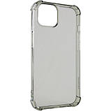 TPU чохол GETMAN Ease logo для Apple iPhone 14 (6.1") | Посилені кути з амортизацією Сірий (прозорий), фото 2