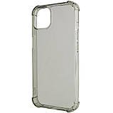 TPU чохол GETMAN Ease logo для Apple iPhone 14 (6.1") | Посилені кути з амортизацією Сірий (прозорий), фото 3