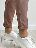 Літні жіночі льняні прогулянкові брюки вільного крою з кишенями (р.42-52). Арт-1604/47, фото 3