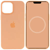 Чехол Silicone case (AAA) full with Magsafe and Animation для Apple iPhone 12 Pro / 12 (6.1") Оранжевый /