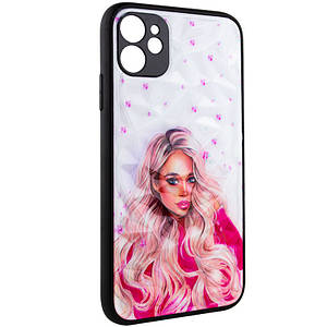 TPU+PC чохол Prisma Ladies для Apple iPhone 11 (6.1") з креативним принтом Pink