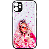 TPU+PC чохол Prisma Ladies для Apple iPhone 11 (6.1") з креативним принтом Pink, фото 2