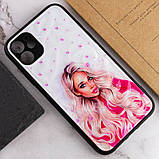 TPU+PC чохол Prisma Ladies для Apple iPhone 11 (6.1") з креативним принтом Pink, фото 5