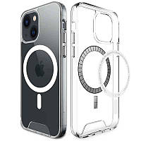 Прозрачный чехол Space Case with MagSafe для Apple iPhone 14 (6.1") | TPU+PC накладка с магнитным кольцом
