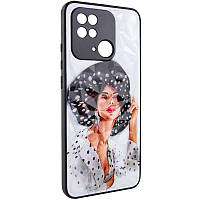 TPU+PC чехол Prisma Ladies для Xiaomi Redmi 10C с креативным принтом Girl in a hat