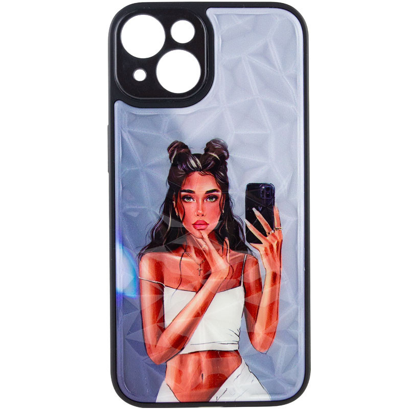 TPU+PC чохол Prisma Ladies для Apple iPhone 14 (6.1") з креативним принтом Black in White, фото 1