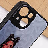 TPU+PC чохол Prisma Ladies для Apple iPhone 14 (6.1") з креативним принтом Black in White, фото 5