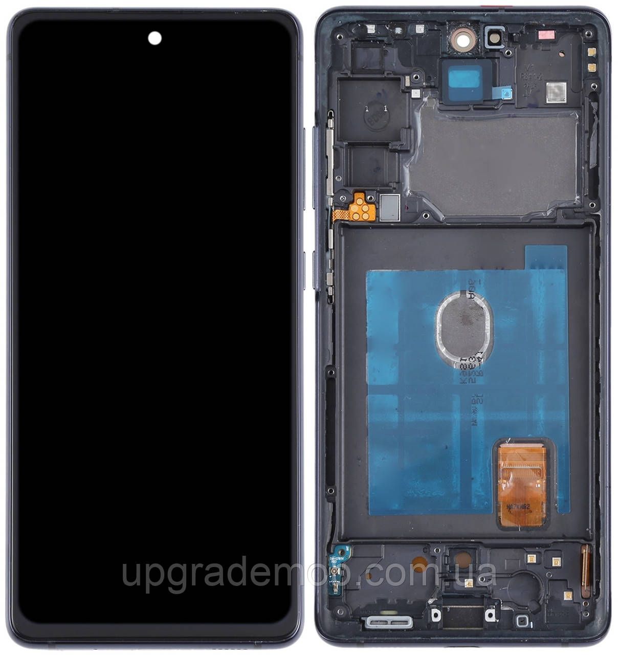 Дисплей модуль тачскрин Samsung G780 Galaxy S20 FE /G781 чорний OLED з рамкою синього кольору Cloud Navy